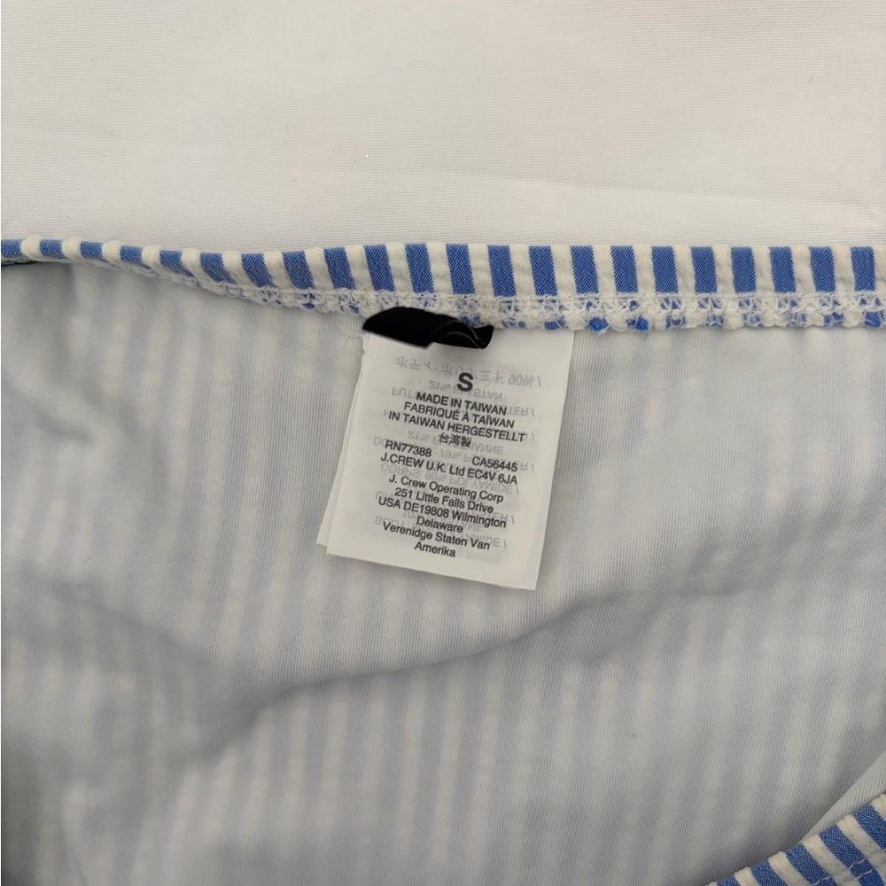 J. Crew Blue and White Striped Bikini Top & Bottom - Picture 6 of 8